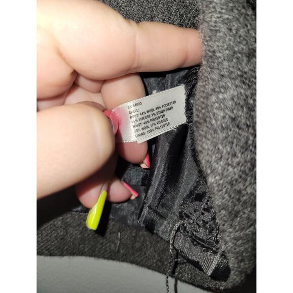 GAP Mini Skirt Women Sz 4 Blue Gray Wool Blend Lined Side Zip - Picture 7 of 9